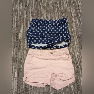 Old Navy Girls Navy and Pink Shorts Set Of 2 Size 2T